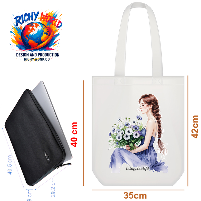 Blooming Dream Girl - Lifestyle Bag Tote – Eco Canvas