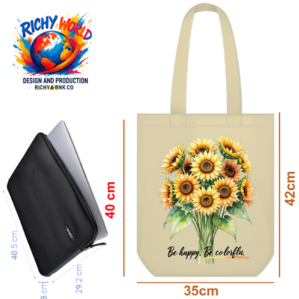 Beautiful Sunflowers Style 2 - Flower Tote Bag – Eco Canvas