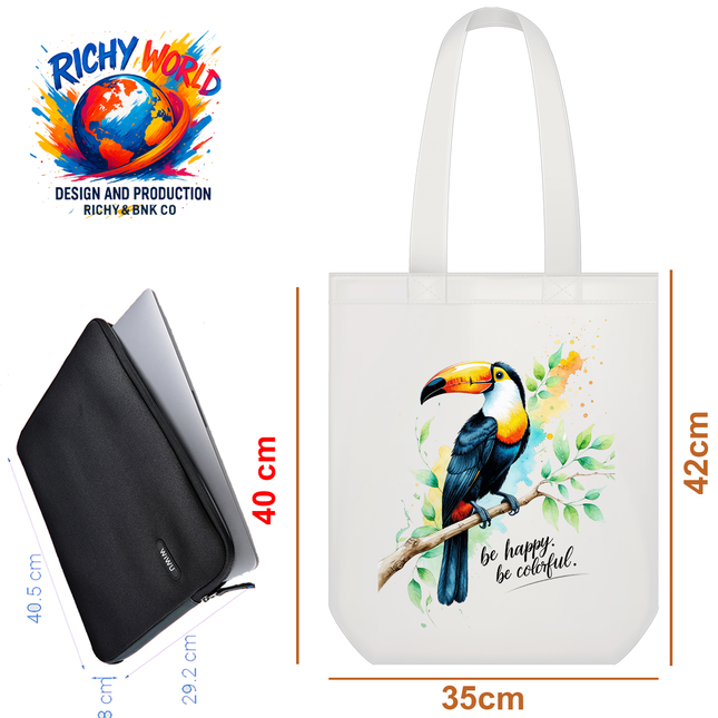 Tropical Toucan - Bird Tote Bag – Eco Canvas