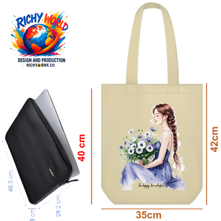 Blooming Dream Girl - Lifestyle Bag Tote – Eco Canvas