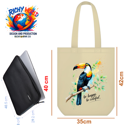 Tropical Toucan - Bird Tote Bag – Eco Canvas