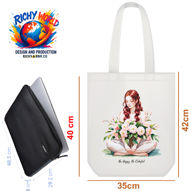 Rose Harmony Girl - Lifestyle Bag Tote – Eco Canvas