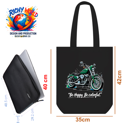 Harley Davidson Motor - Vehicle Bag Tote – Eco Canvas
