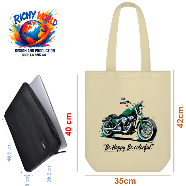 Harley Davidson Motor - Vehicle Bag Tote – Eco Canvas