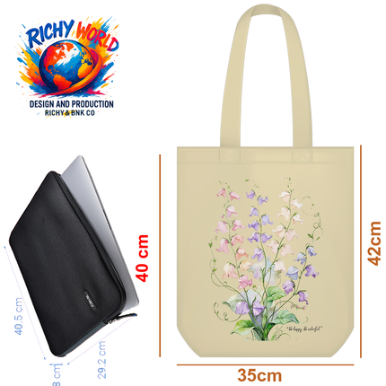 Sweet Pea - Flower Tote Bag – Eco Canvas
