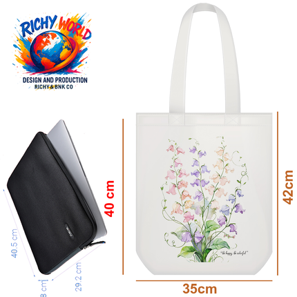 Sweet Pea - Flower Tote Bag – Eco Canvas