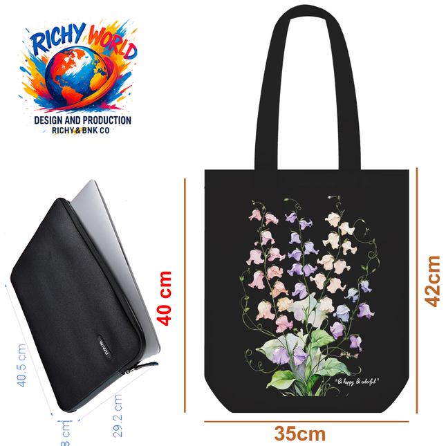 Sweet Pea - Flower Tote Bag – Eco Canvas