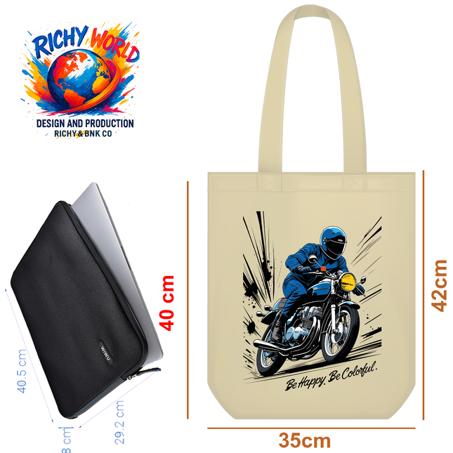 Speed Rider Motor - Vehicle Bag Tote – Eco Canvas