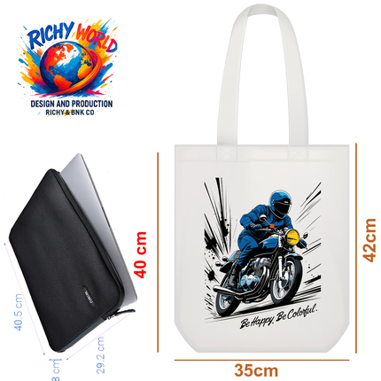 Speed Rider Motor - Vehicle Bag Tote – Eco Canvas