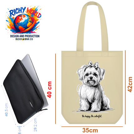 Adorable Puppy - Dog Tote Bag – Eco Canvas
