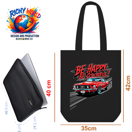 Classic Red Car - Vehicle Bag Tote – Eco Canvas