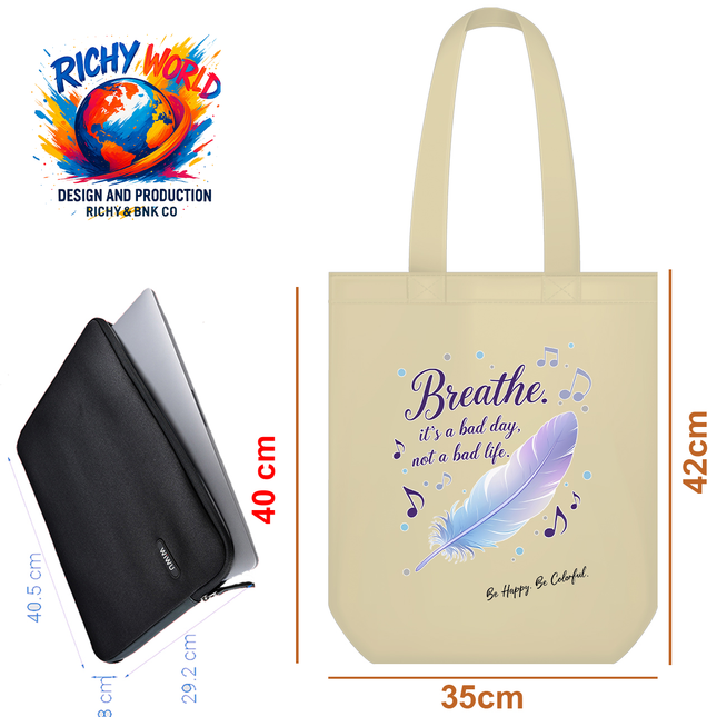 Light Feather - Lifestyle Bag Tote – Eco Canvas