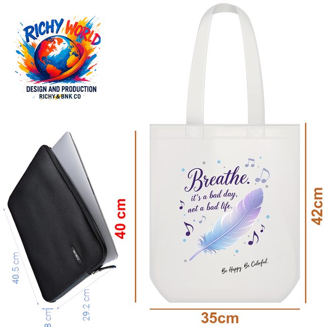 Light Feather - Lifestyle Bag Tote – Eco Canvas