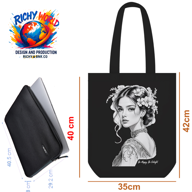 Timeless Muse Girl - Lifestyle Bag Tote – Eco Canvas