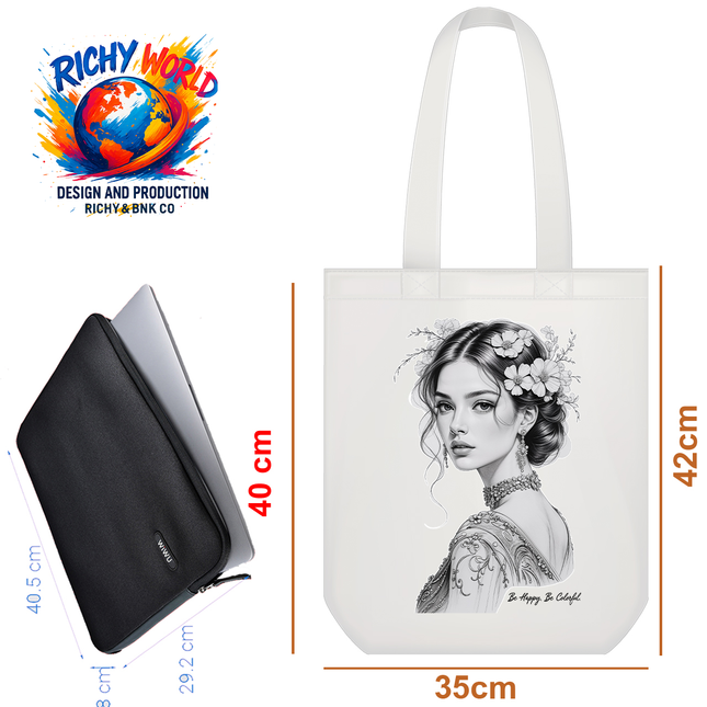 Timeless Muse Girl - Lifestyle Bag Tote – Eco Canvas