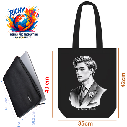 Handsome man - Lifestyle Tote Bag – Eco Canvas