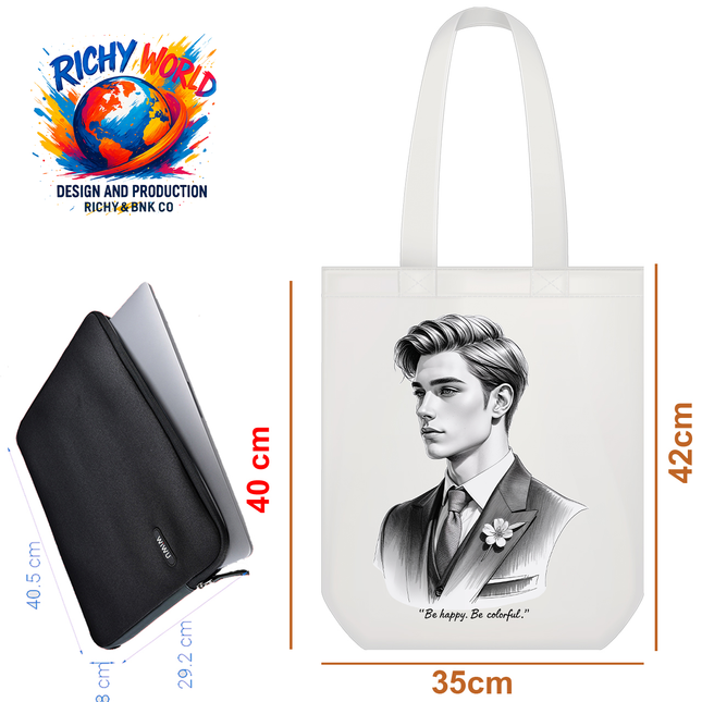 Handsome man - Lifestyle Tote Bag – Eco Canvas