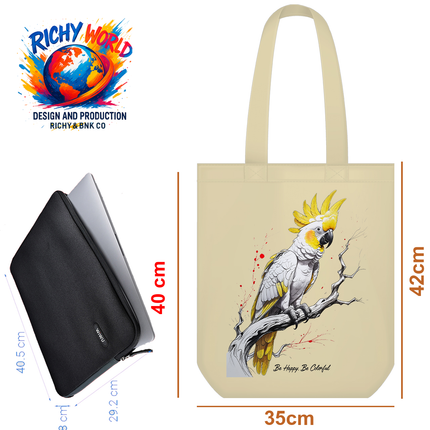 Cockatoo Bird Tote Bag – Eco Canvas