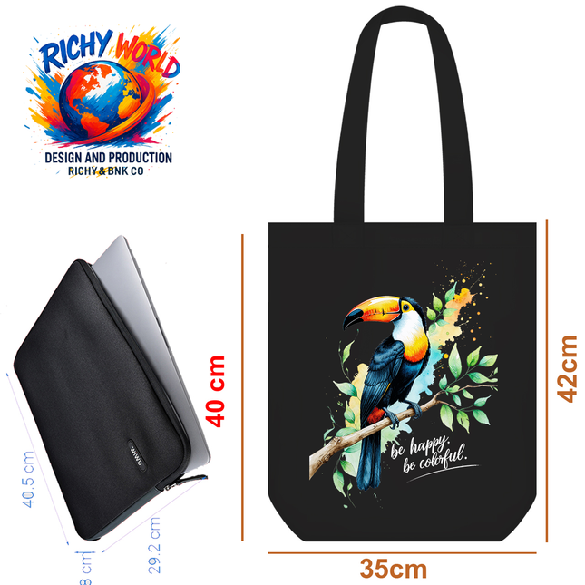 Tropical Toucan - Bird Tote Bag – Eco Canvas