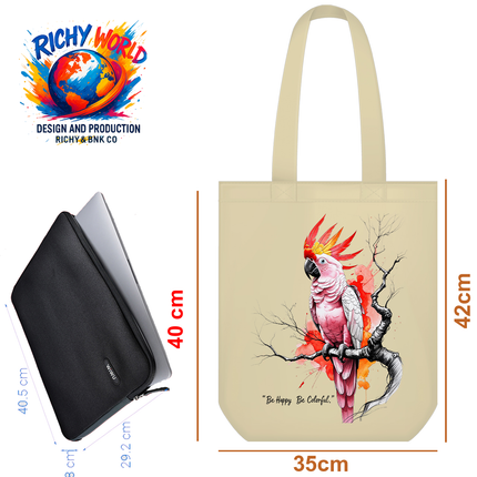 The Pink Baroness - Bird Tote Bag – Eco Canvas