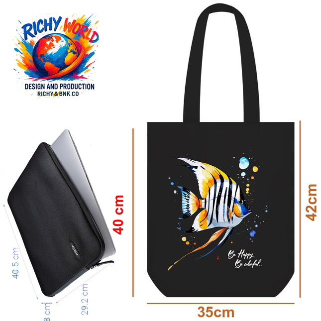 Butterfly Fish - Tote Bag - Eco Canvas