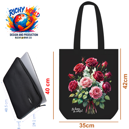 Red Rose - Flower Tote Bag – Eco Canvas