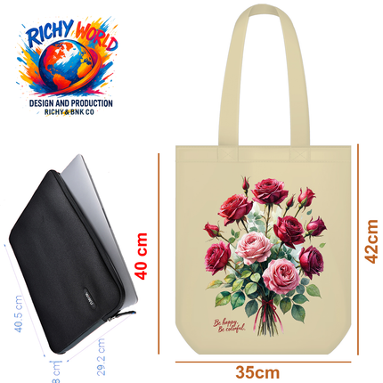 Red Rose - Flower Tote Bag – Eco Canvas