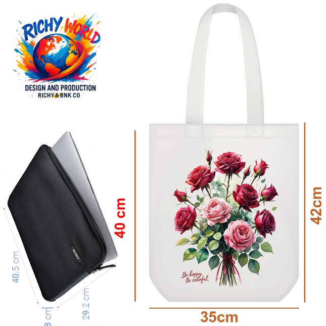 Red Rose - Flower Tote Bag – Eco Canvas
