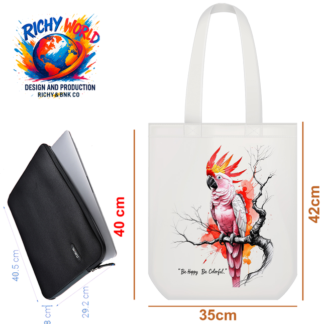 The Pink Baroness - Bird Tote Bag – Eco Canvas