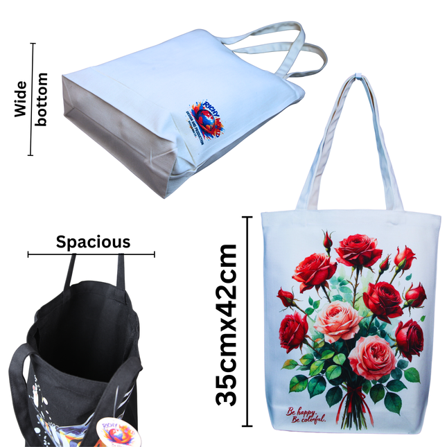 Red Rose - Flower Tote Bag – Eco Canvas