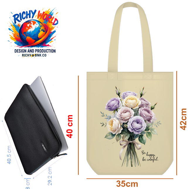 Twilight Roses - Flower Tote Bag – Eco Canvas
