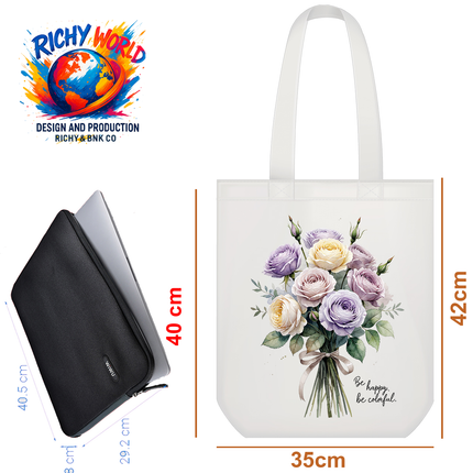 Twilight Roses - Flower Tote Bag – Eco Canvas