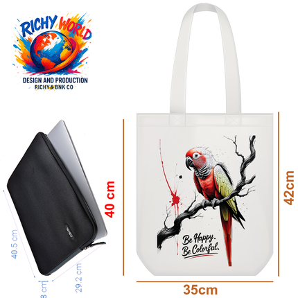 Red Green Perrot Bird - Tote Bag – Eco Canvas