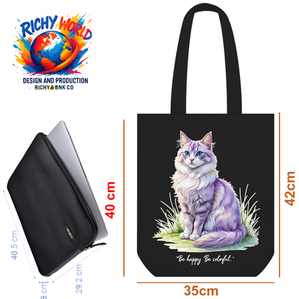 Dreamy Paws - Cat Tote Bag – Eco Canvas