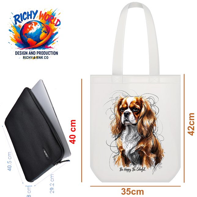 Cavalier Charmer - Dog Tote Bag – Eco Canvas
