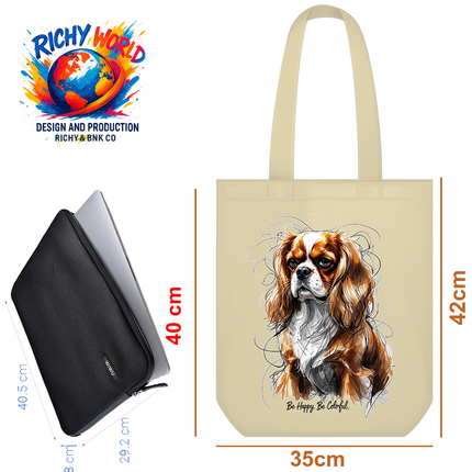 Cavalier Charmer - Dog Tote Bag – Eco Canvas