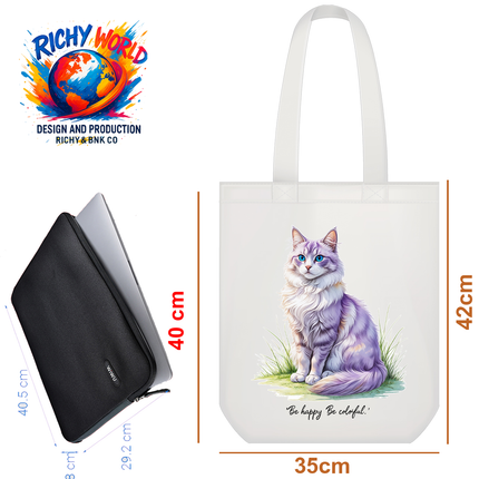 Dreamy Paws - Cat Tote Bag – Eco Canvas