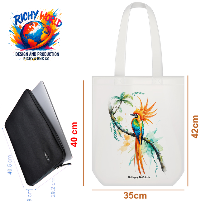 Tropical Paradise - Bird Tote Bag – Eco Canvas