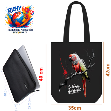 Red Green Perrot Bird - Tote Bag – Eco Canvas