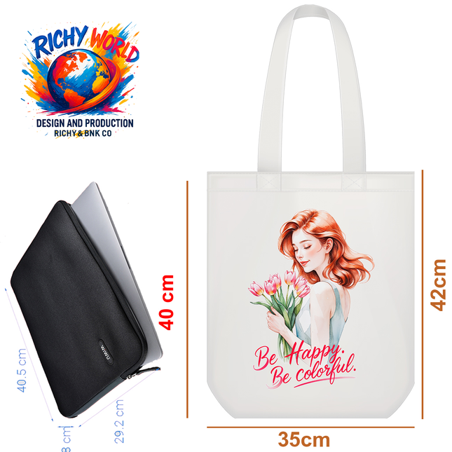 Redhead Radiance - Lifestyle Tote Bag Style - Eco Canvas