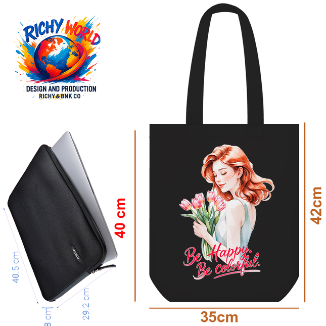 Redhead Radiance - Lifestyle Tote Bag Style - Eco Canvas