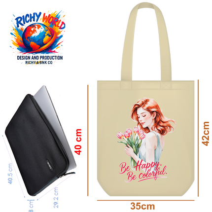 Redhead Radiance - Lifestyle Tote Bag Style - Eco Canvas