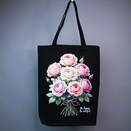 Pink Rose Romance Style 2 - Flower Tote Bag – Eco Canvas