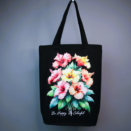 Vibrant Hibiscus - Flower Tote Bag – Eco Canvas