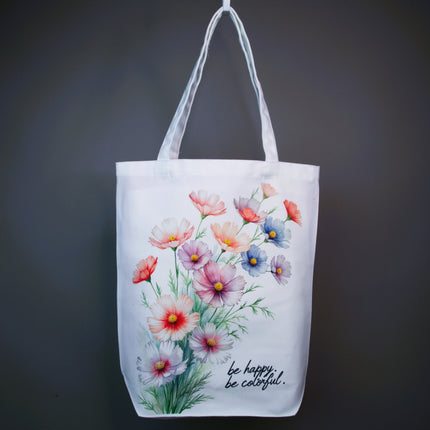 Cosmos Whispers - Flower Tote Bag – Eco Canvas