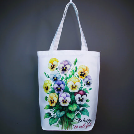 Pansy Garden Style 1 - Flower Tote Bag – Eco Canvas