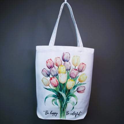Rainbow Tulips - Flower Tote Bag – Eco Canvas