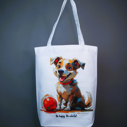 Playful Puppy - Dog Tote Bag – Eco Canvas