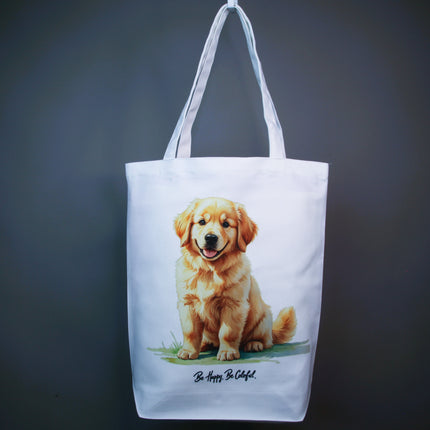Happy Golden Retriever - Dog Tote Bag – Eco Canvas