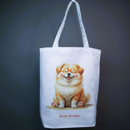 Cheeky Corgi Happy - Dog Tote Bag – Eco Canvas